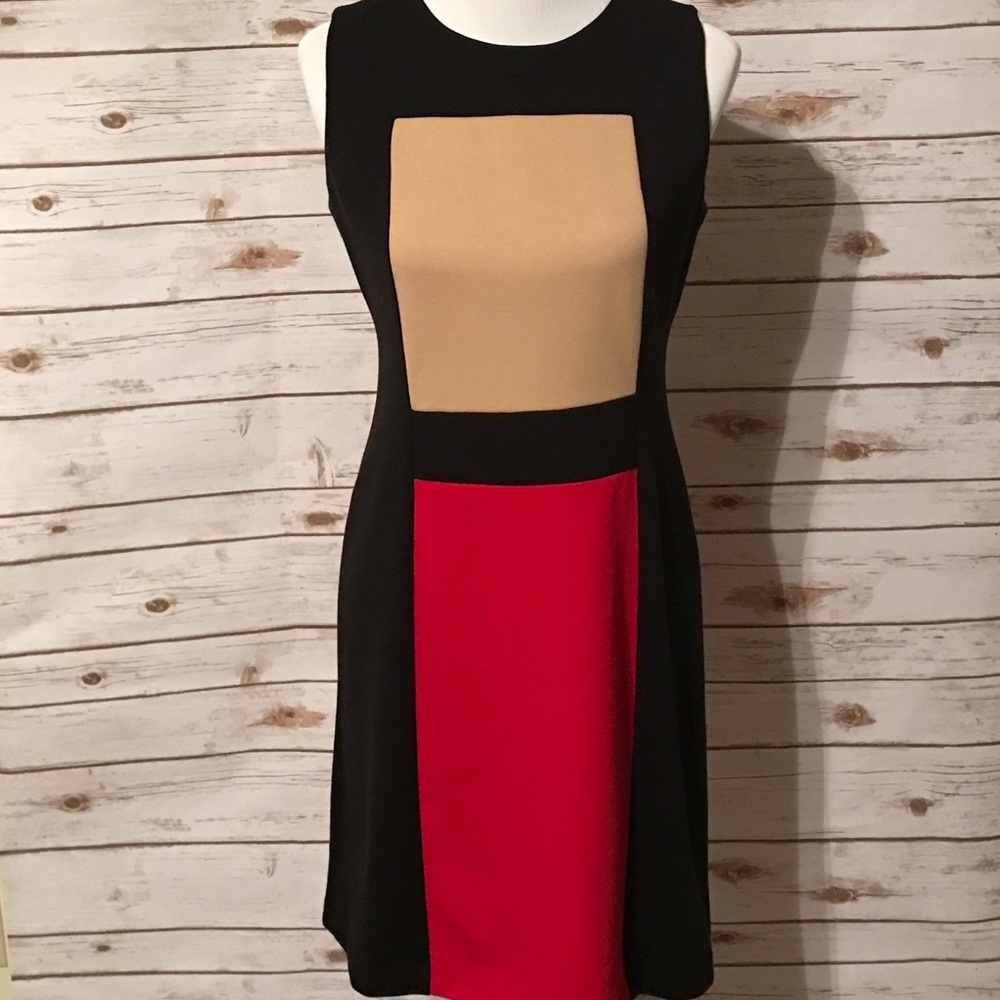 {Calvin Klein} color block dress!